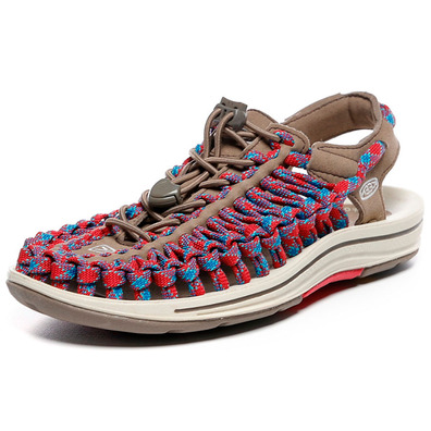 Sandalia Keen Uneek Flat W Rojo/Azul