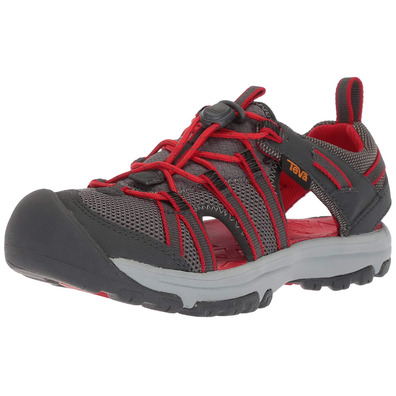 Sandalia Teva Manatee Kid Gris/Rojo