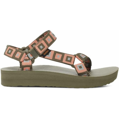 Sandalia Teva Midform Universal W Verde/Coral