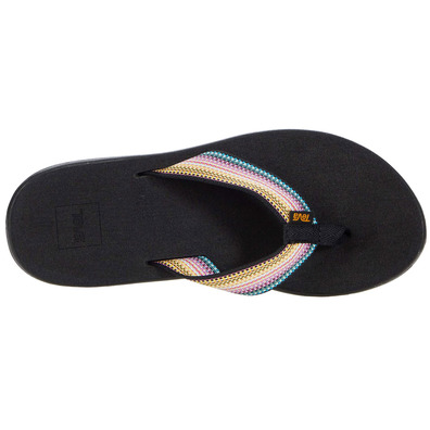 Sandalia Teva Voya Flip W Negro/Multicolor