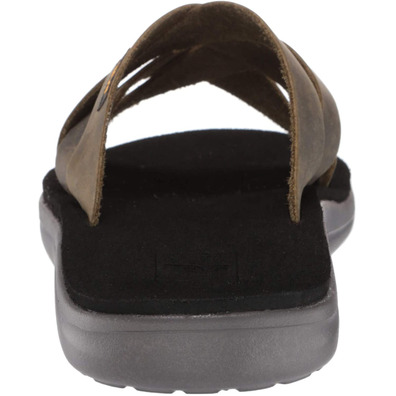 Sandalia Teva Voya Slide Leather Oliva Oscuro