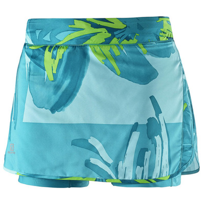 Short Salomon Agile Skort Turquesa