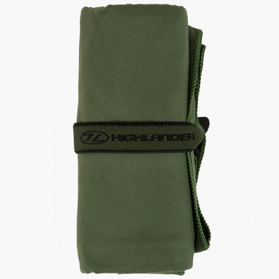 Toalla Highlander Microfibre Travel Towel L Verde oscuro