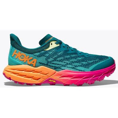 Zapatilla Hoka Speedgoat 5 W Aguamarina/Fucsia