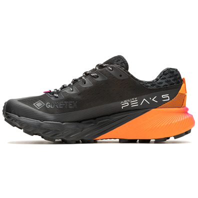 Zapatilla Merrell Agility Peak 5 GTX Negro/Rosa/Naranja