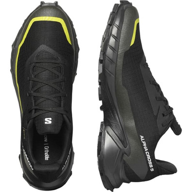 Zapatilla Salomon Alphacross 5 GTX Negro/Lima