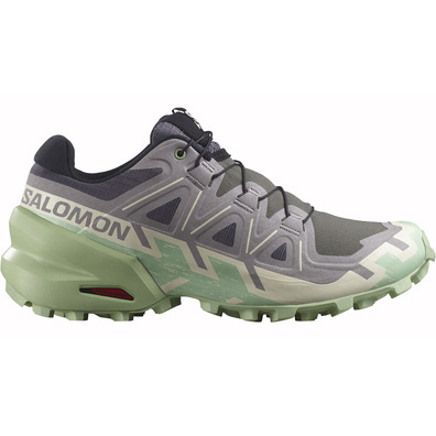 Zapatilla Salomon Speedcross 6 W Gris/Verde