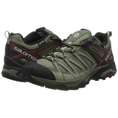 Zapatillas Salomon X Ultra 3 Prime GTX Gris Verdoso/Teja