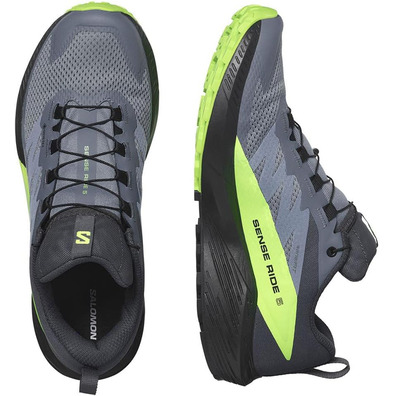 Zapatillas Salomon Sense Ride 5 GTX Gris/Verde/Negro