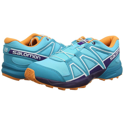 Zapatillas Salomon Speedcross J Turquesa/Morado/Naranja