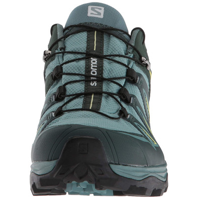 Zapatillas Salomon X Ultra 3 Wide GTX W Verde/Negro/Amarillo