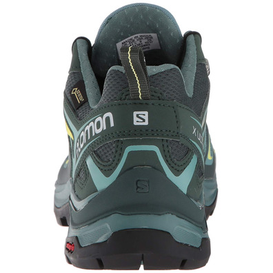 Zapatillas Salomon X Ultra 3 Wide GTX W Verde/Negro/Amarillo