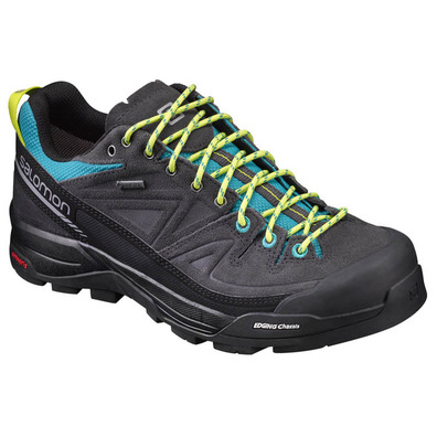 Zapato Salomon X Alp LTR GTX W Negro/Azul/Lima