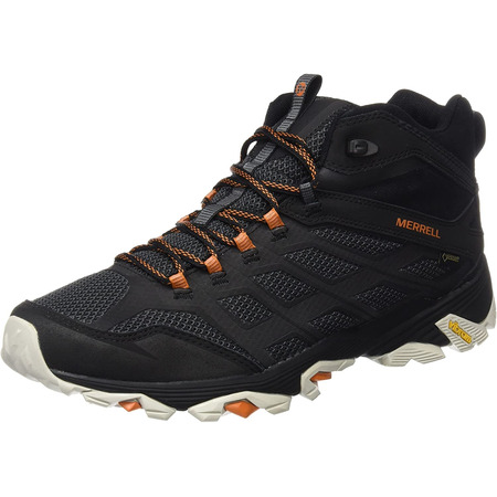 Bota Merrell Moab FST Mid GTX Negro/Naranja