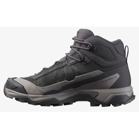 Bota Salomon X Ultra 5 Mid GTX W Negro/Gris/Mostaza