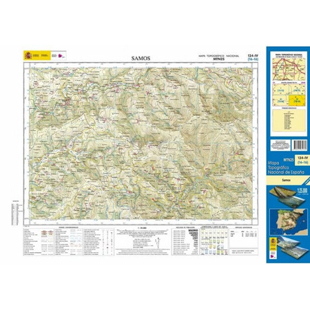 Mapa Samos 124-IV IGN 1:25.000