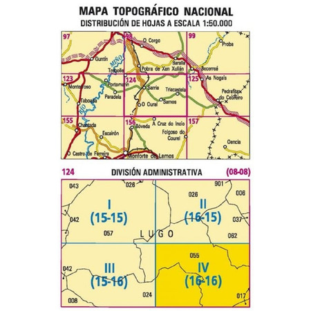 Mapa Samos 124-IV IGN 1:25.000